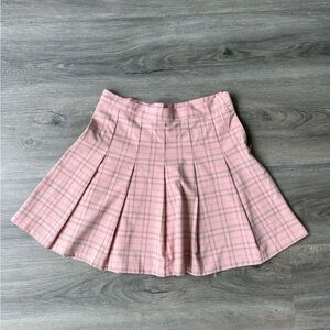 Altar’d State pink plaid school girl skirt- size xs
